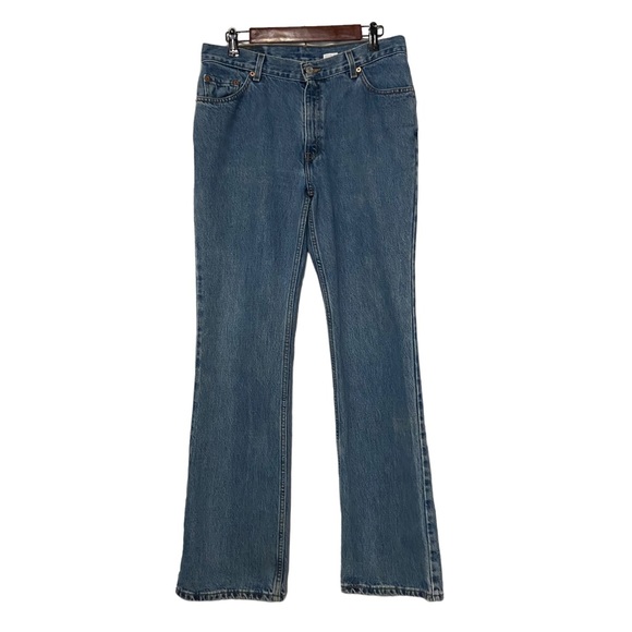 Vintage Levi’s 517 Slim Fit Bootcut Stone Washed Women’s Y2K Jeans Blue - Picture 9 of 16